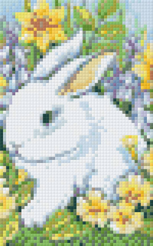 Spring Bunny Two [2] Baseplate PixelHobby Mini-mosaic Art Kit